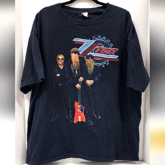 ZZ Top Hollywood Blues Tour T Shirt Size XL 2007 Tour Dates on Back Double Sided - Picture 1 of 7